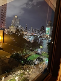 This is a view from our window in the evening.