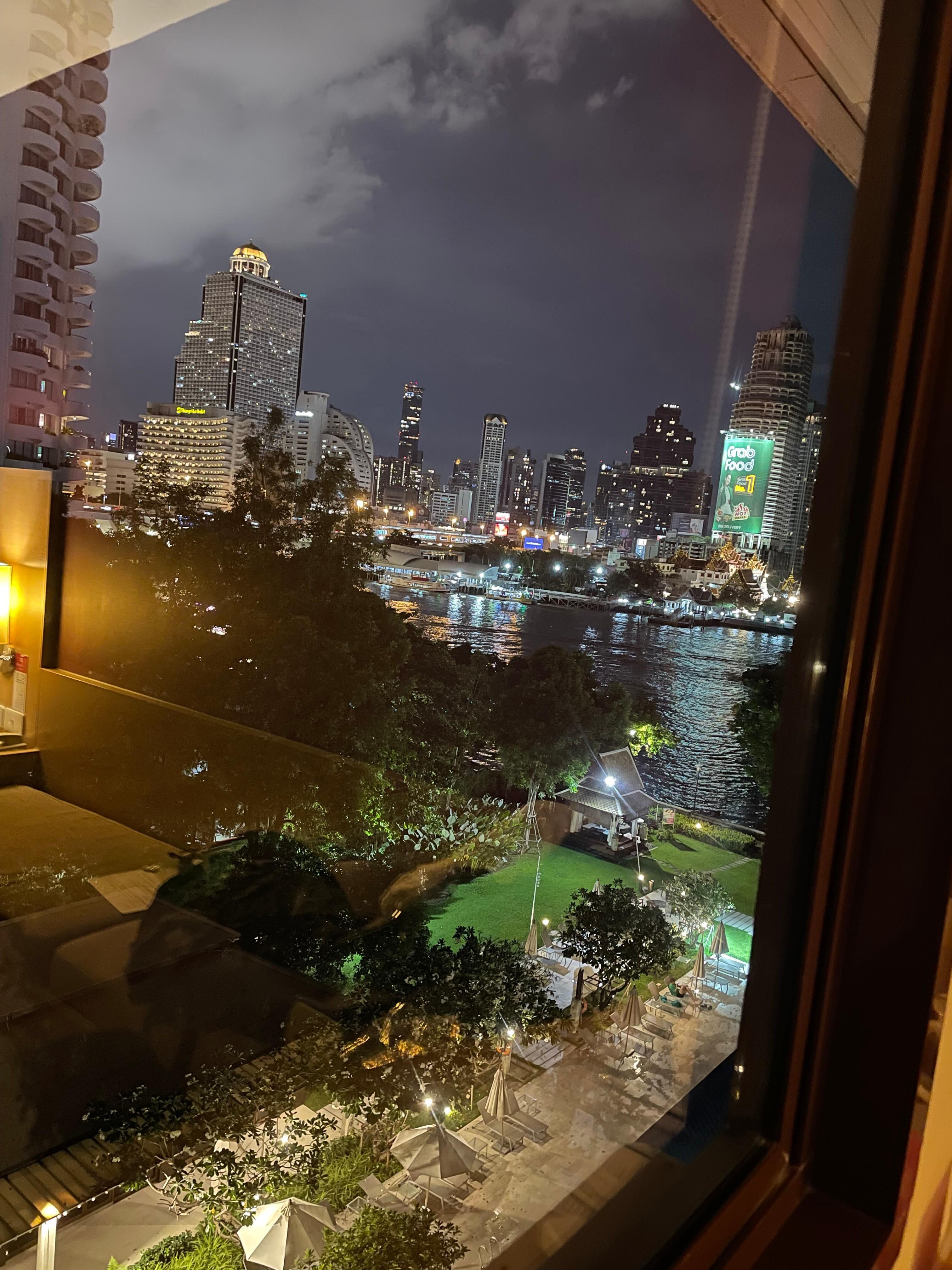 This is a view from our window in the evening.