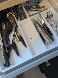 Queue de sardines même dans les tiroirs et couverts