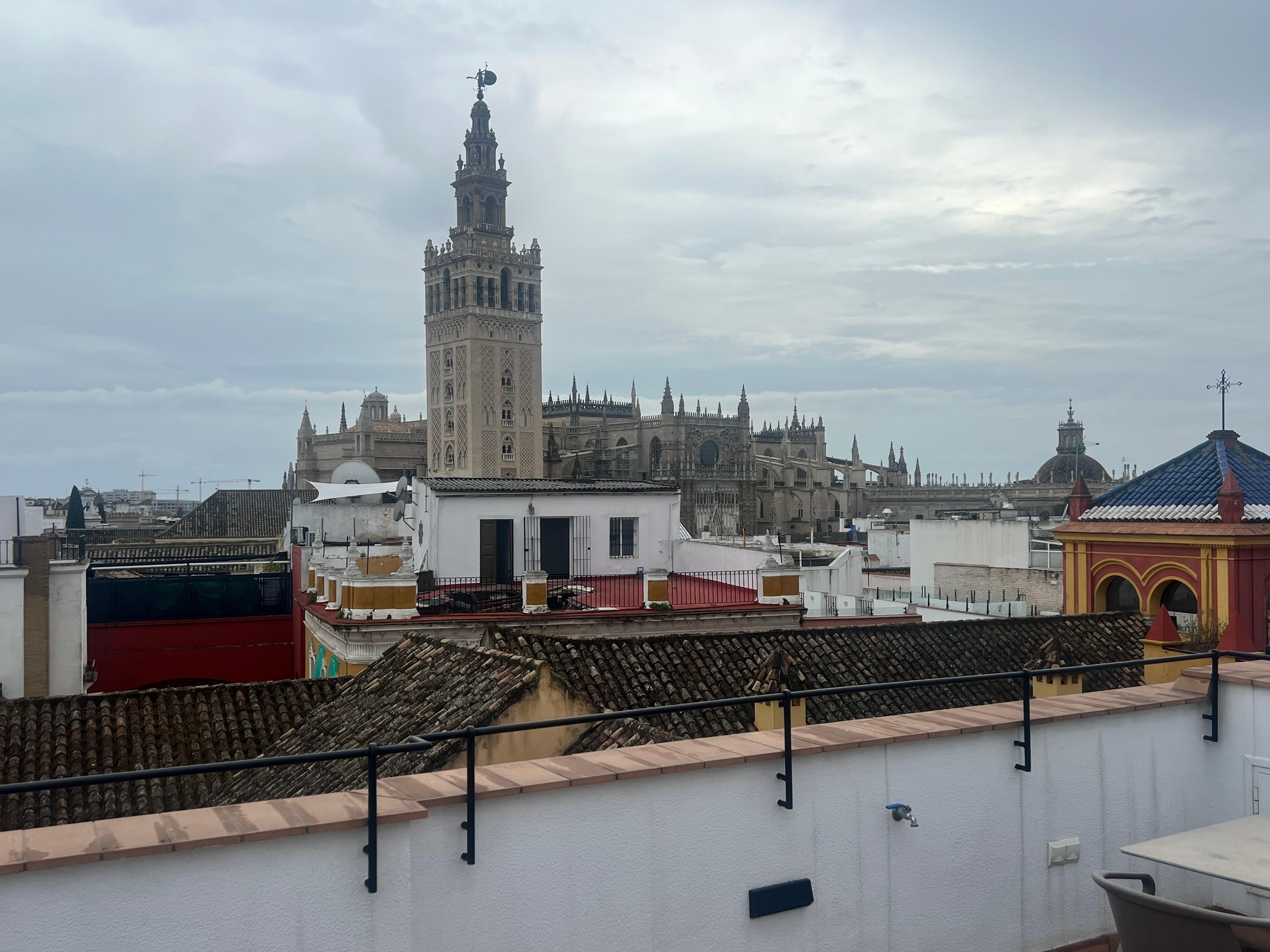 Uitzicht vanaf het dakterras 