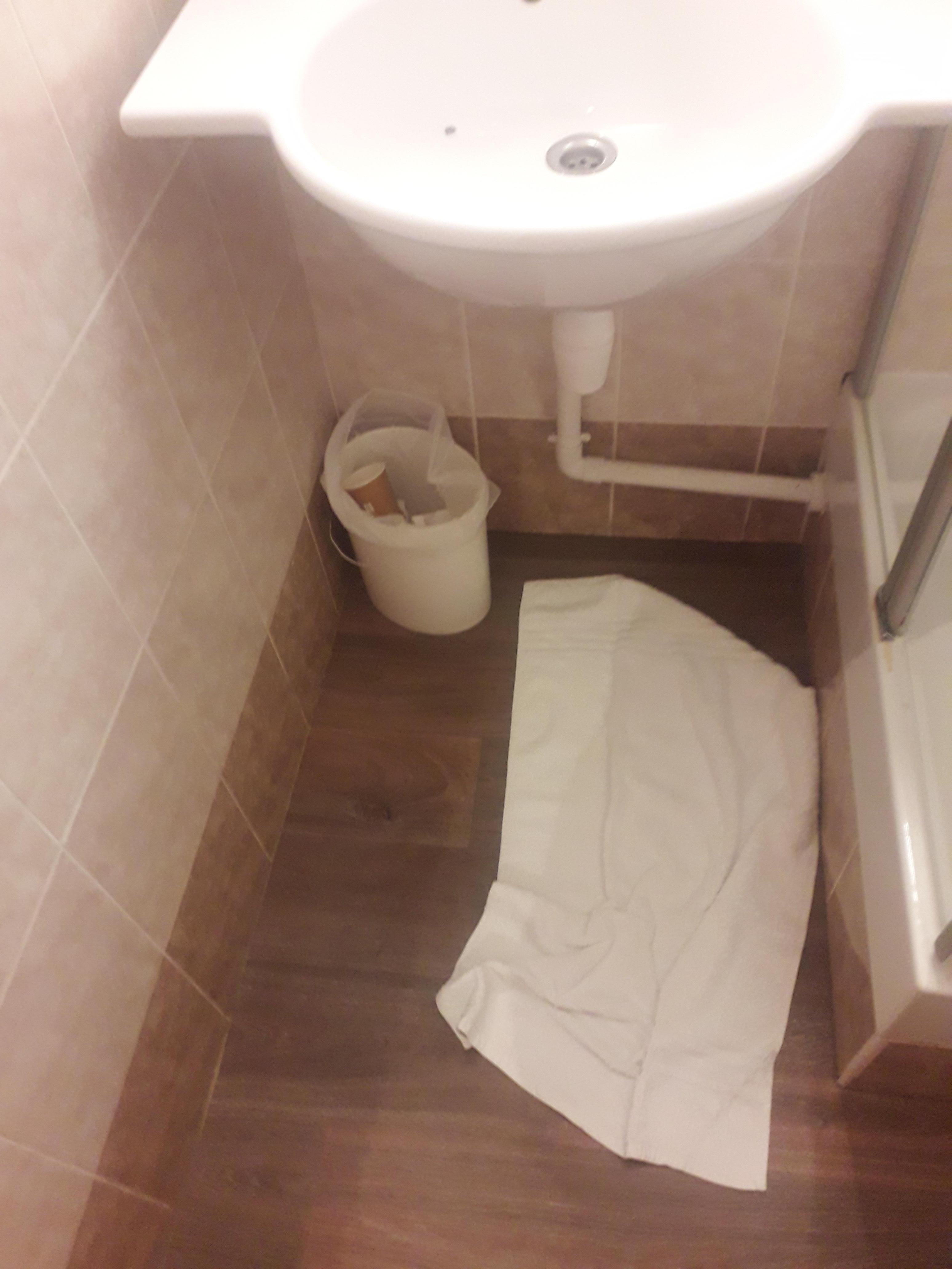 salle de bain à l'arrivée