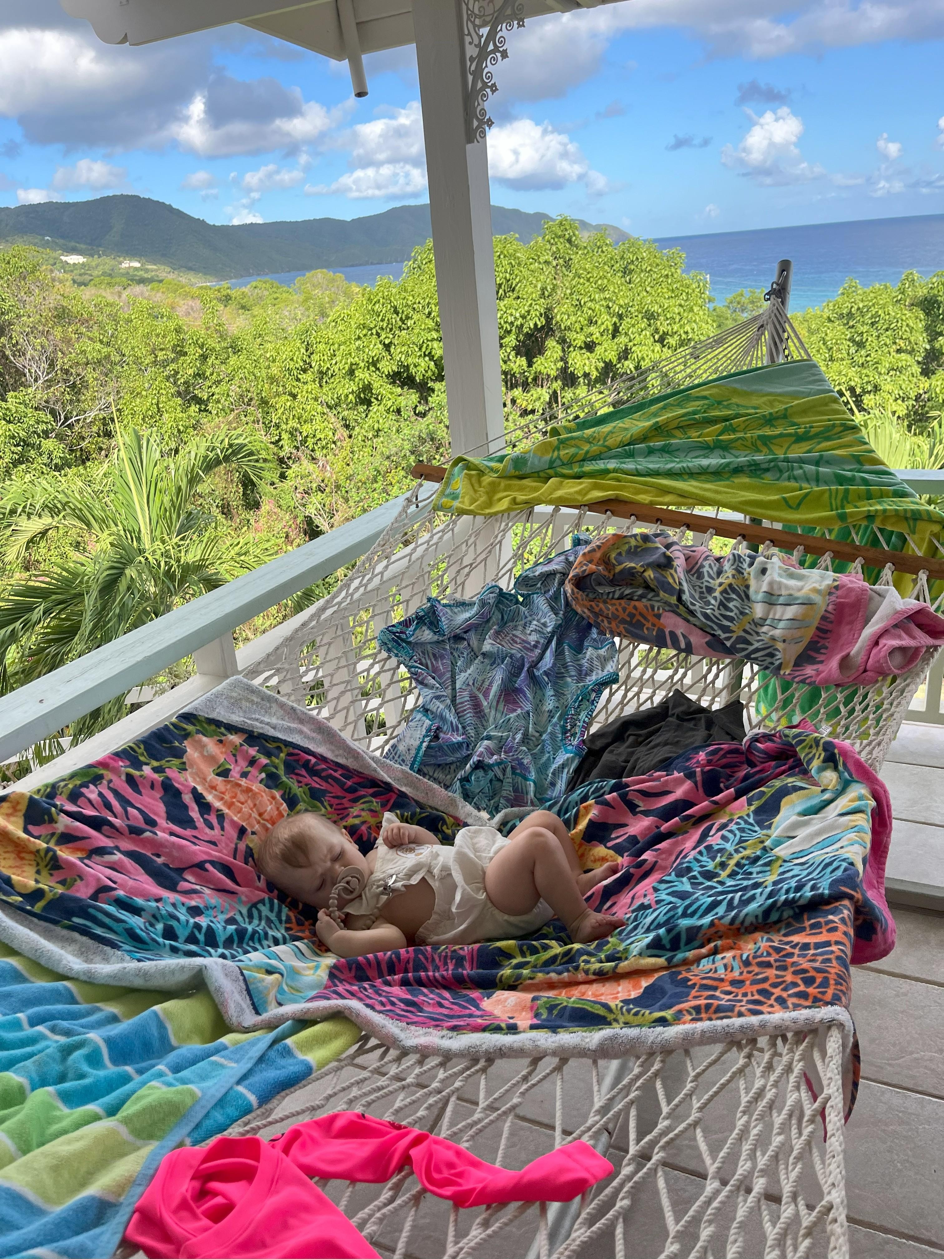 We did not leave her - she just loved to swing