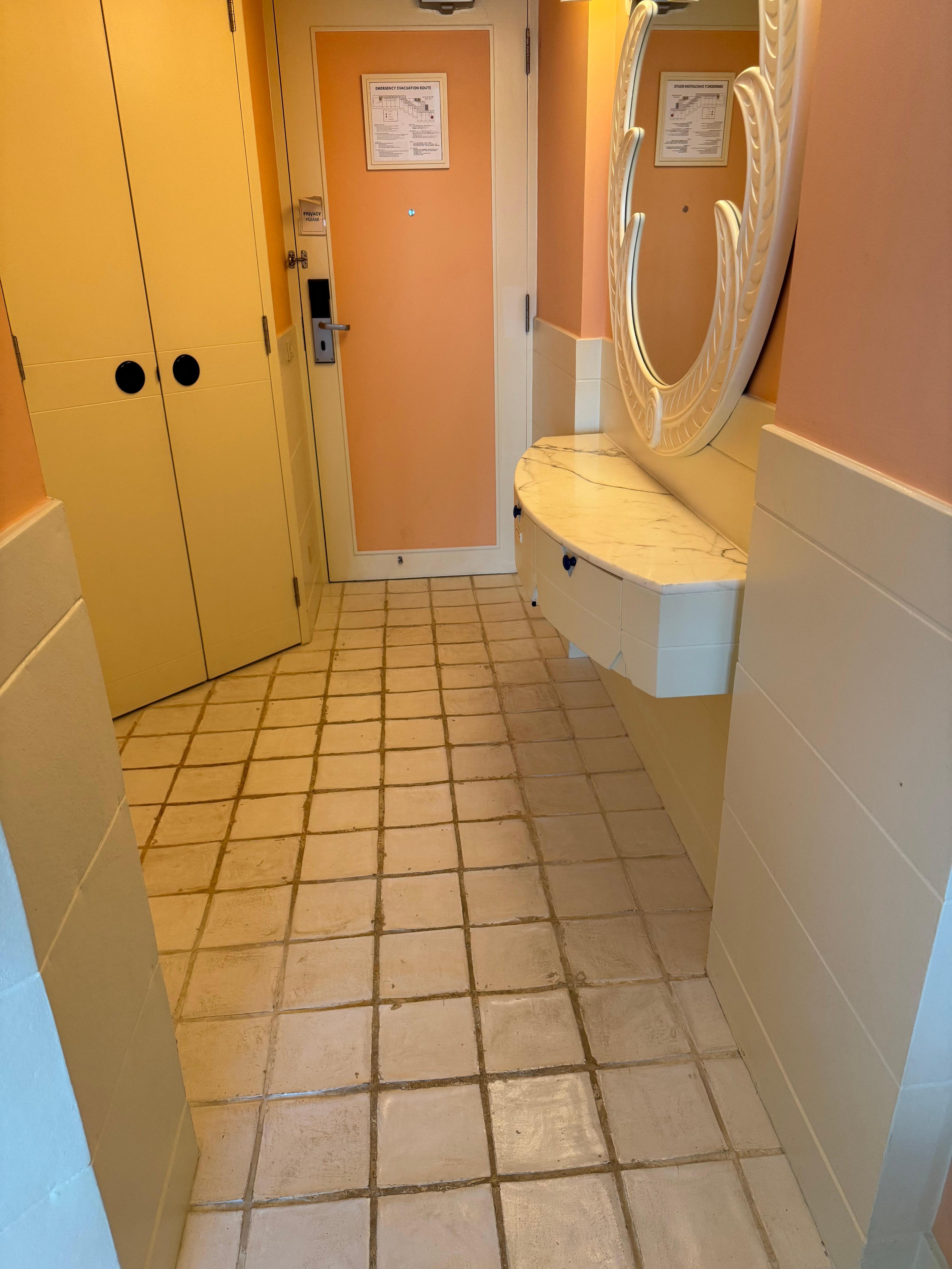 Outdated floors and decor