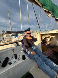 Me and the primo living life , BBQd burgers and later in the week , a big fat steak!! That's an awesome little spot!!!! Thank you Esteban, for a great couple of days!!