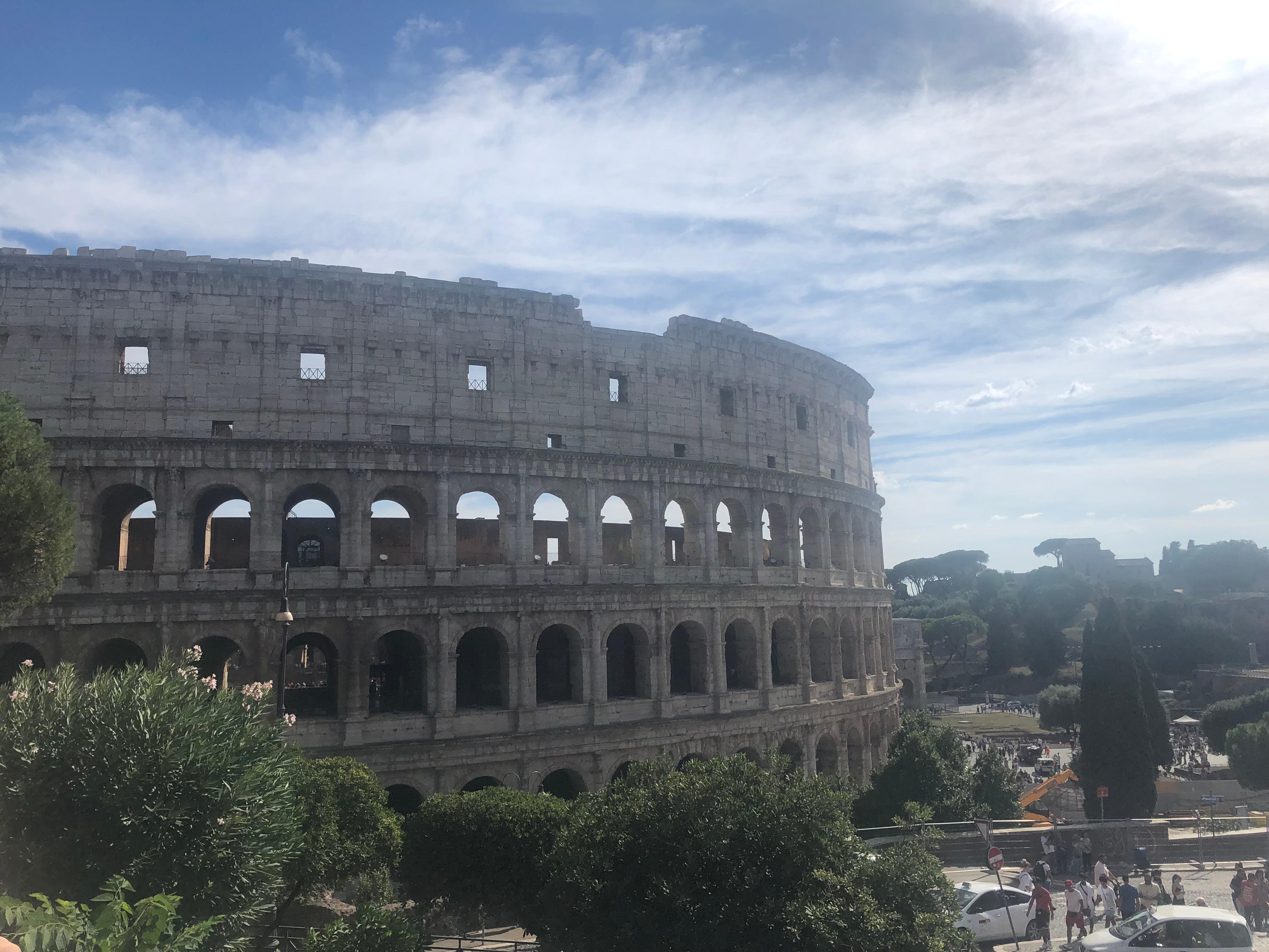 View of the colosseum from the end of the street - 20 second walk from the B&B!