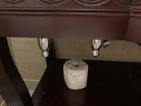 Toilet paper holder missing