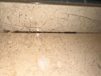 Filthy bathroom counter tops