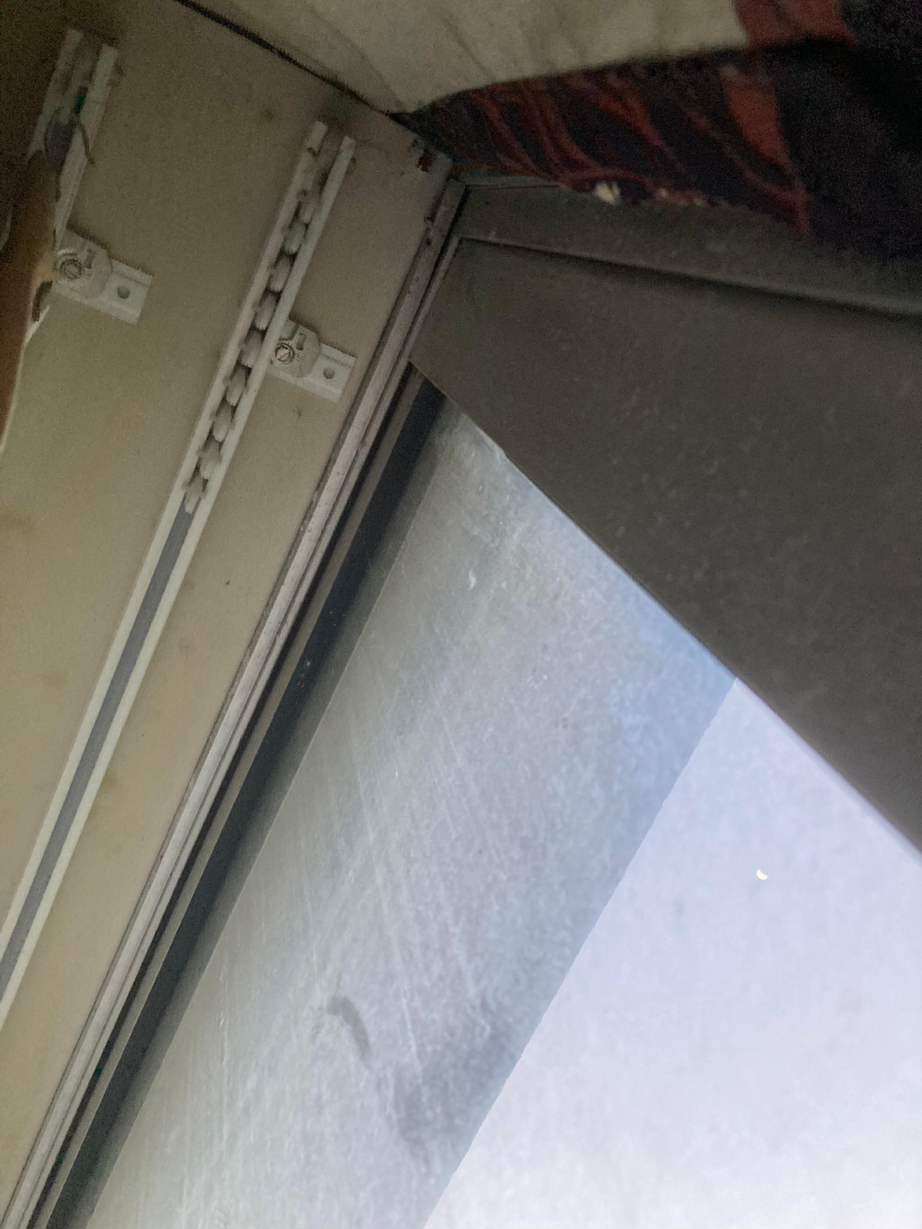 No curtain over window