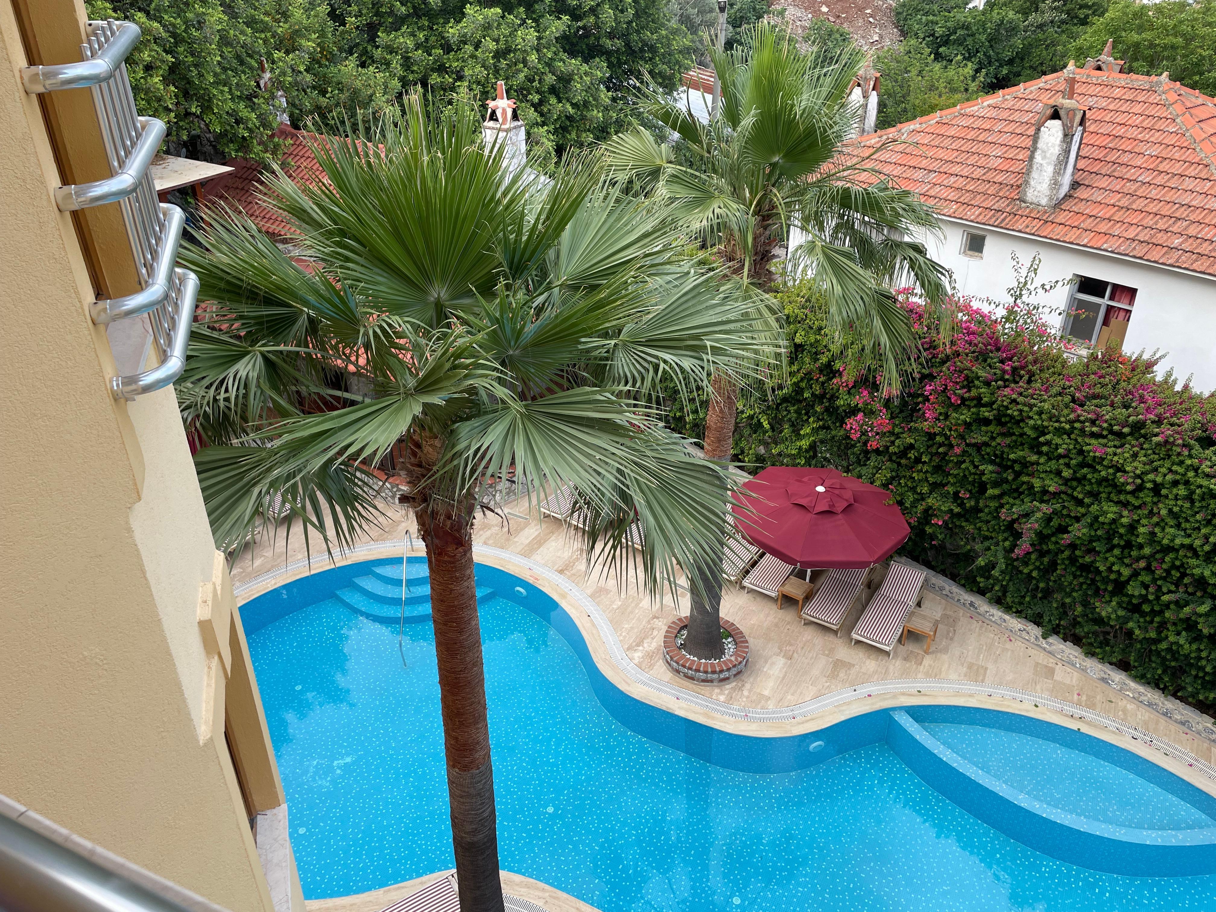 Pool view from balcony 