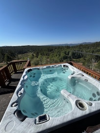 Hot tub on balcony