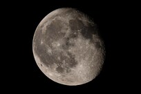 The moon from the backyard of the house