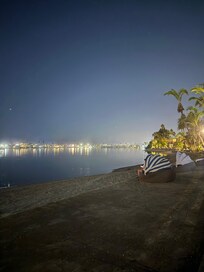 Night view of private beach