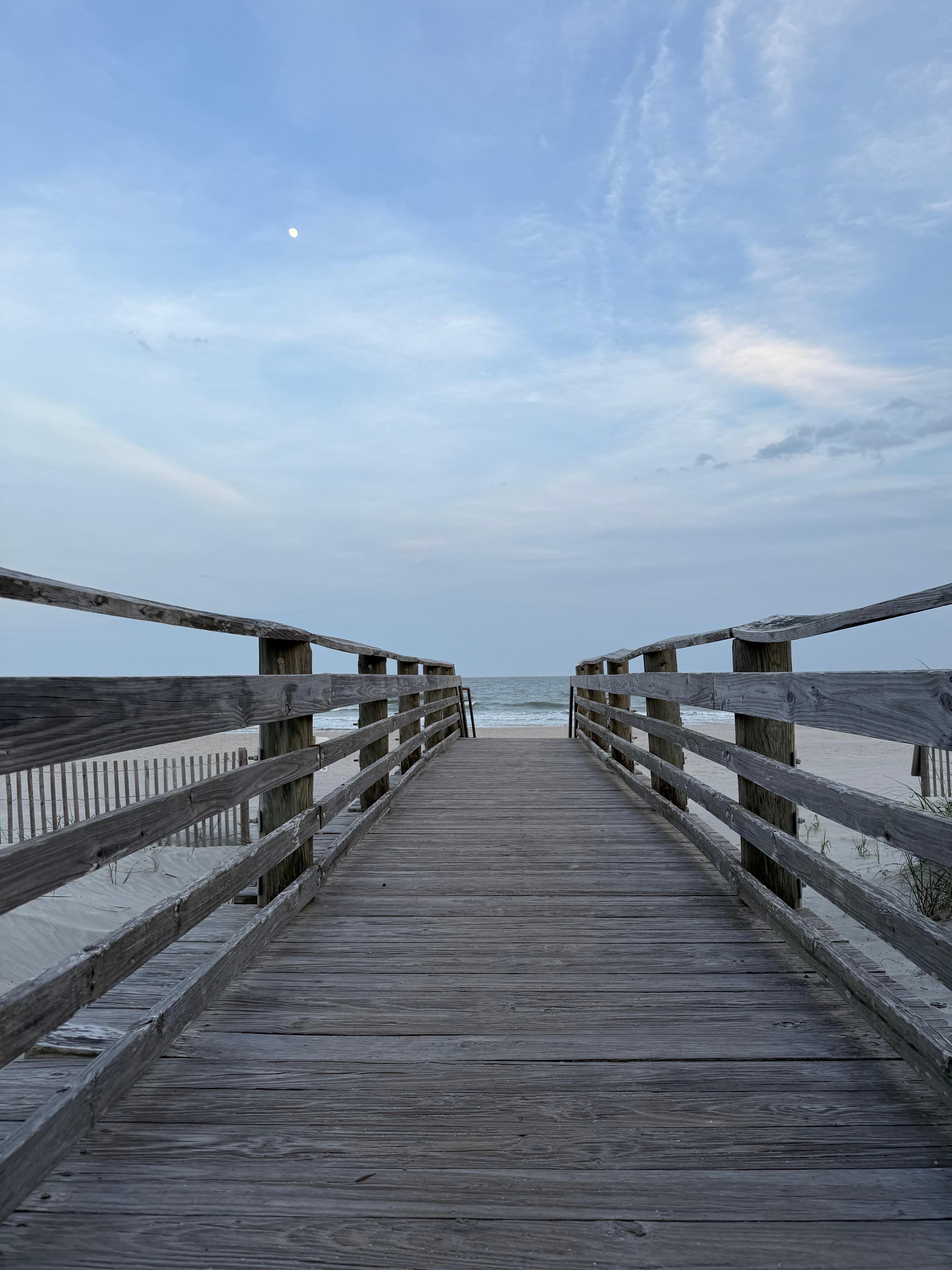 Pathway to the beach directly across from the house