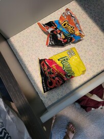 Trash in the bedrooms in the dresser and under the beds.