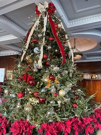 Beautifully decorated for the holidays