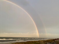 Beautiful double rainbow when we first arrived! This view is from the rear patio.