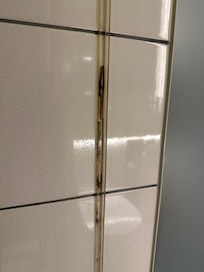 Mold in shower doorframe.
