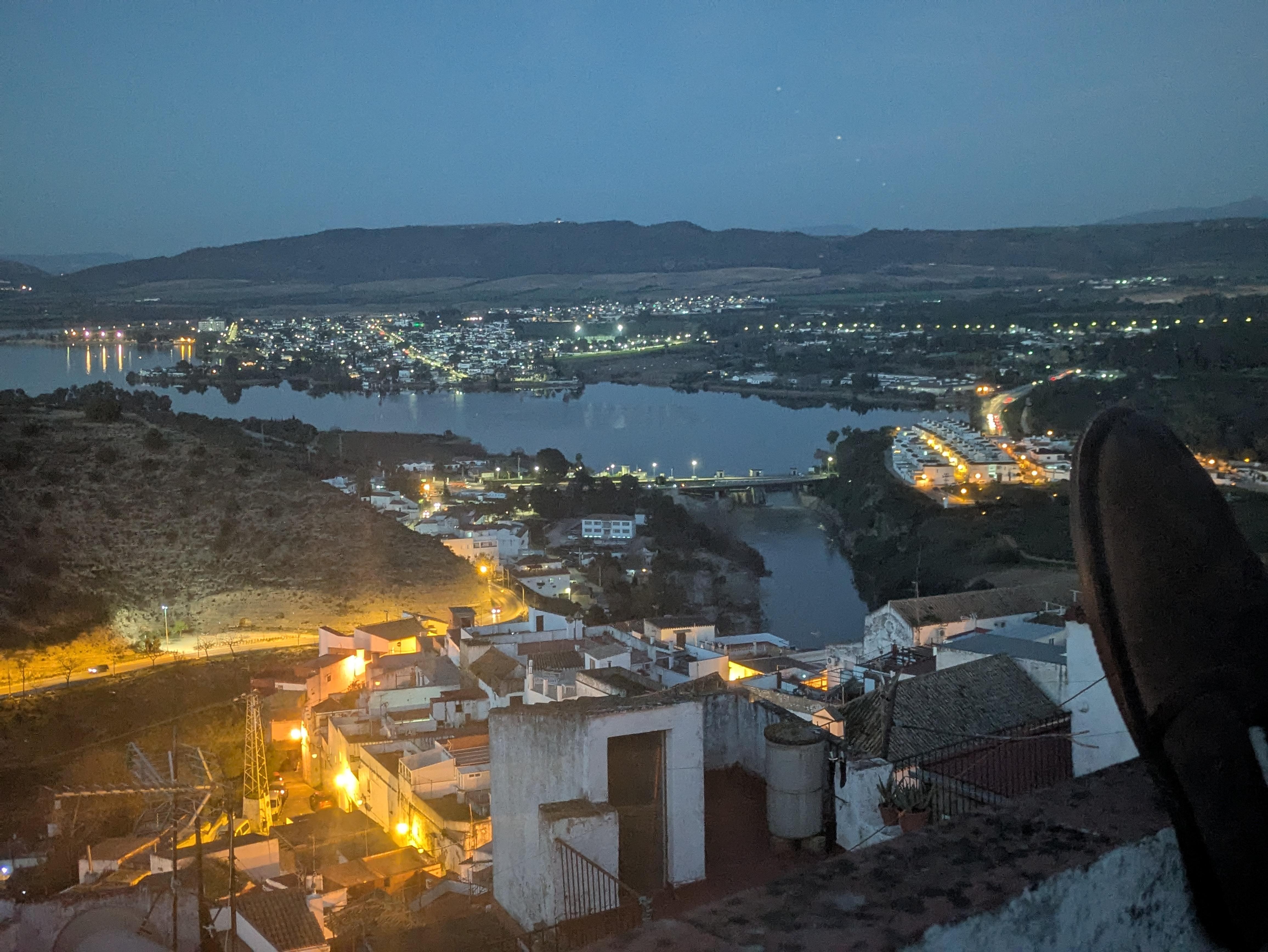 View from the roof at night