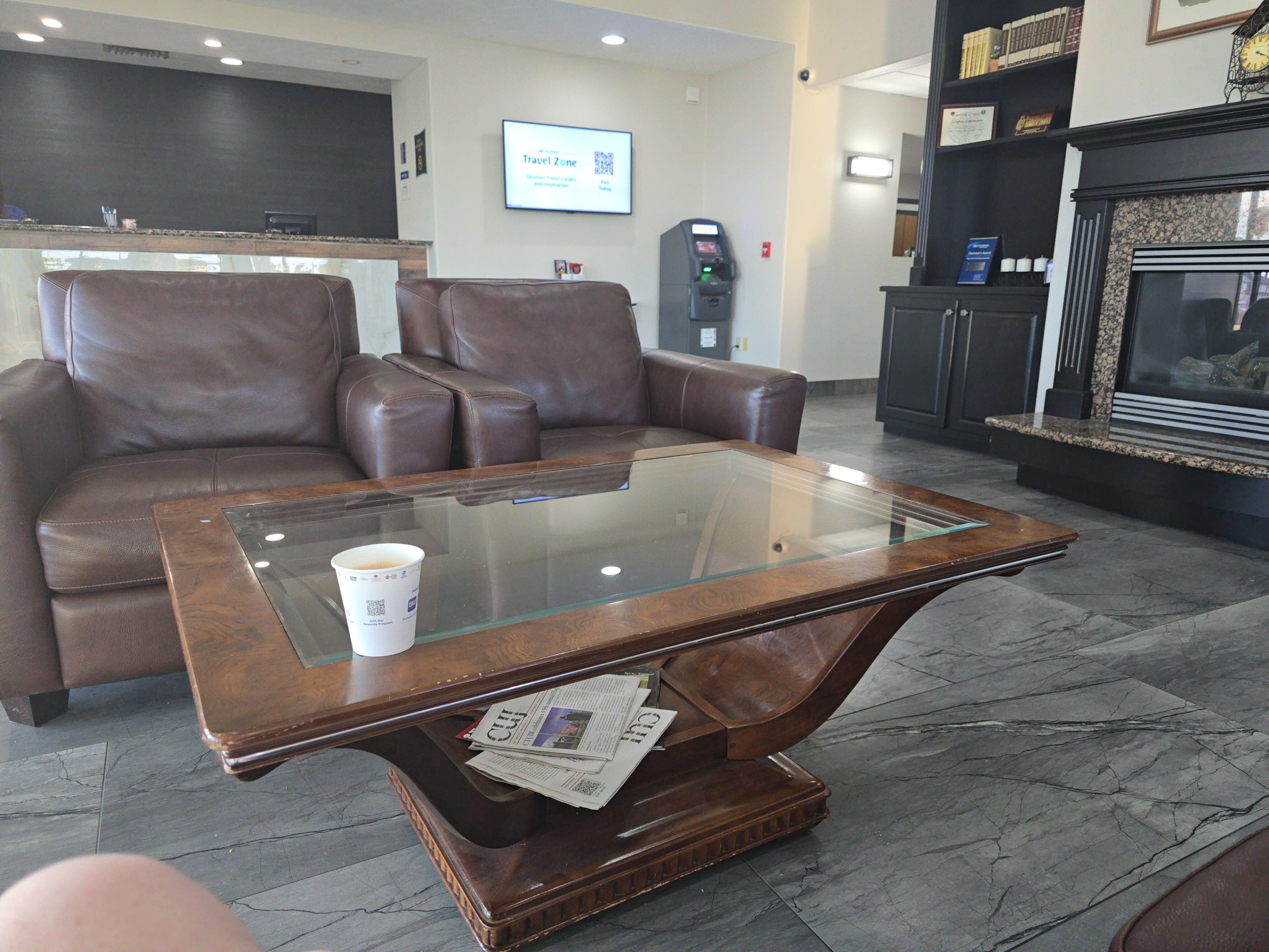 Coffee in the lobby.