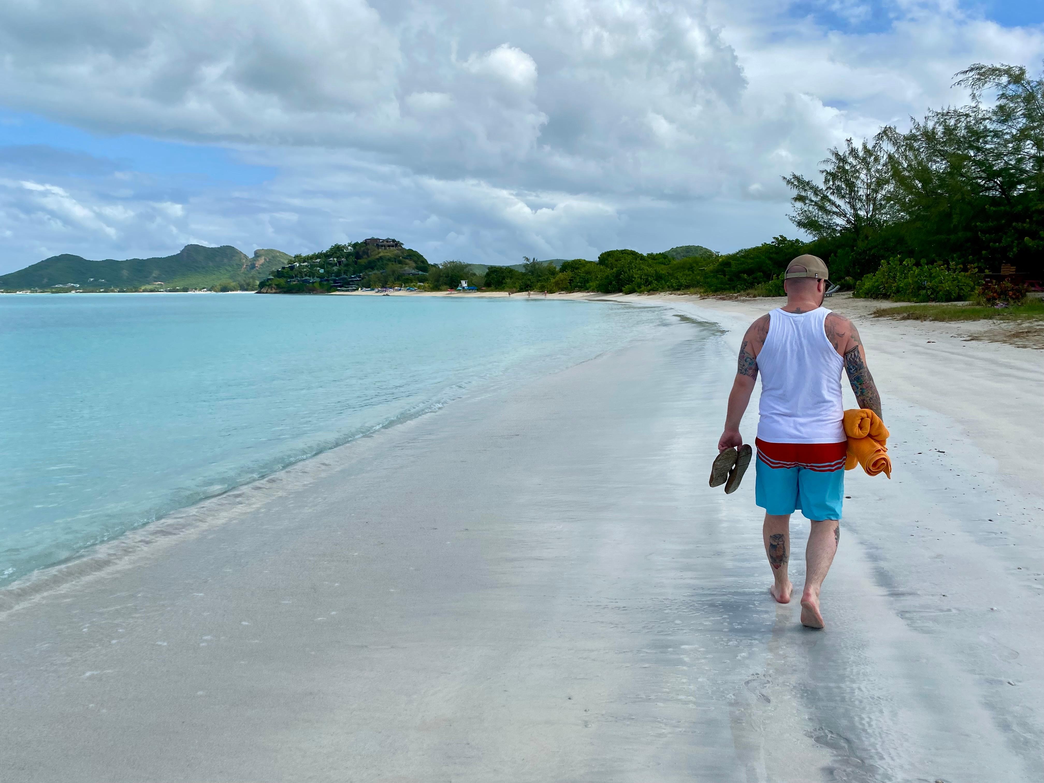 Valley Church beach, just a 10 min walk from the resort, or you could easily kayak to it