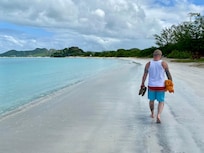 Valley Church beach, just a 10 min walk from the resort, or you could easily kayak to it