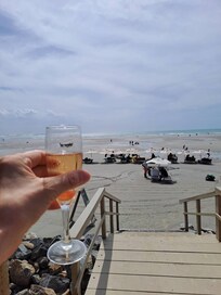 Complementary champagne while our room was made ready