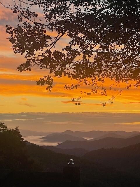 Sunrise from deck of Elks  Crossing at Whiskey Ridge