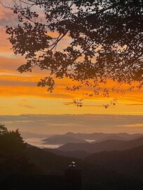 Sunrise from deck of Elks Crossing at Whiskey Ridge