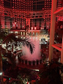 Gorgeous water fountain and light show!
