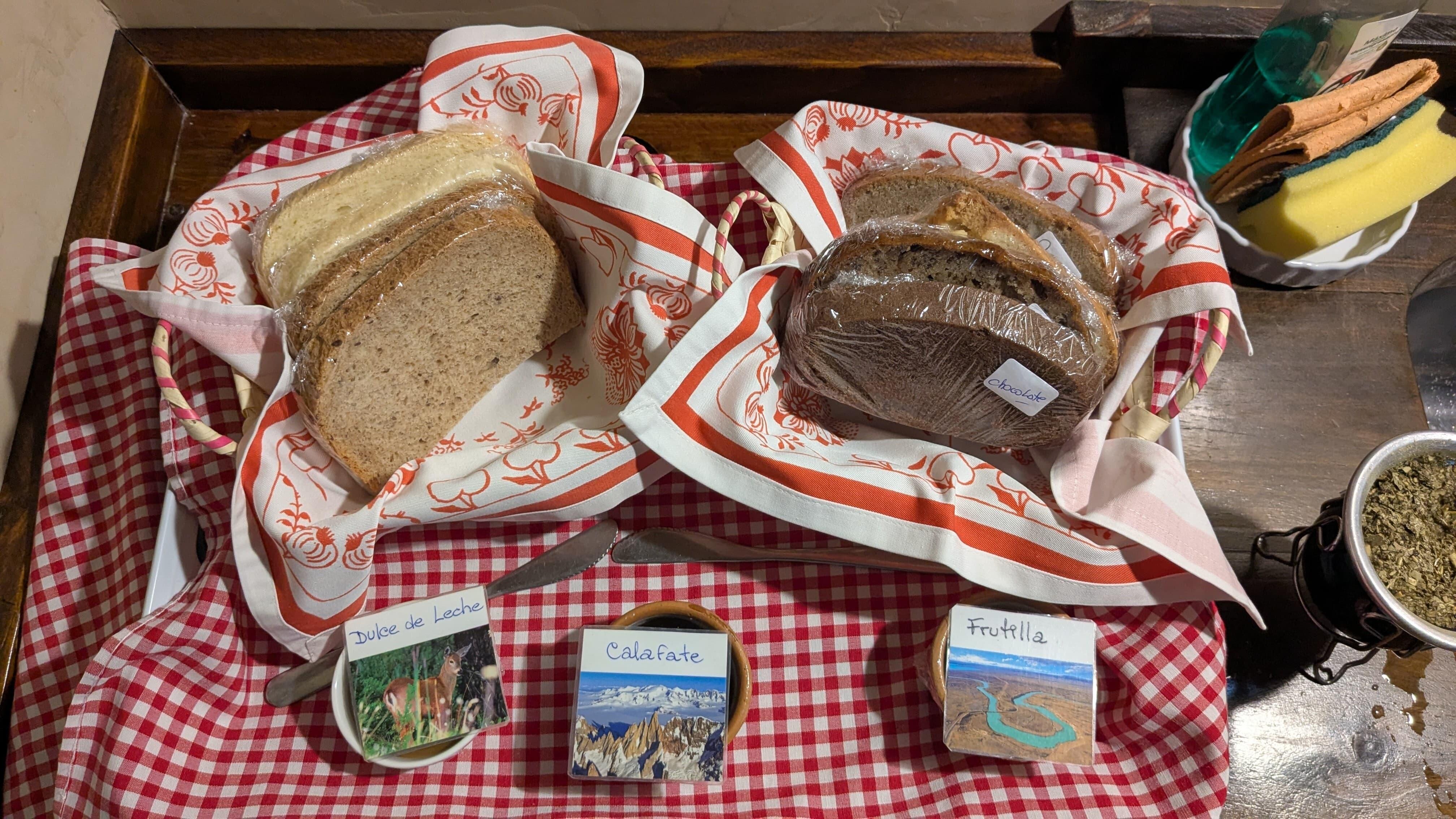 Home made bakeries by the host , very good