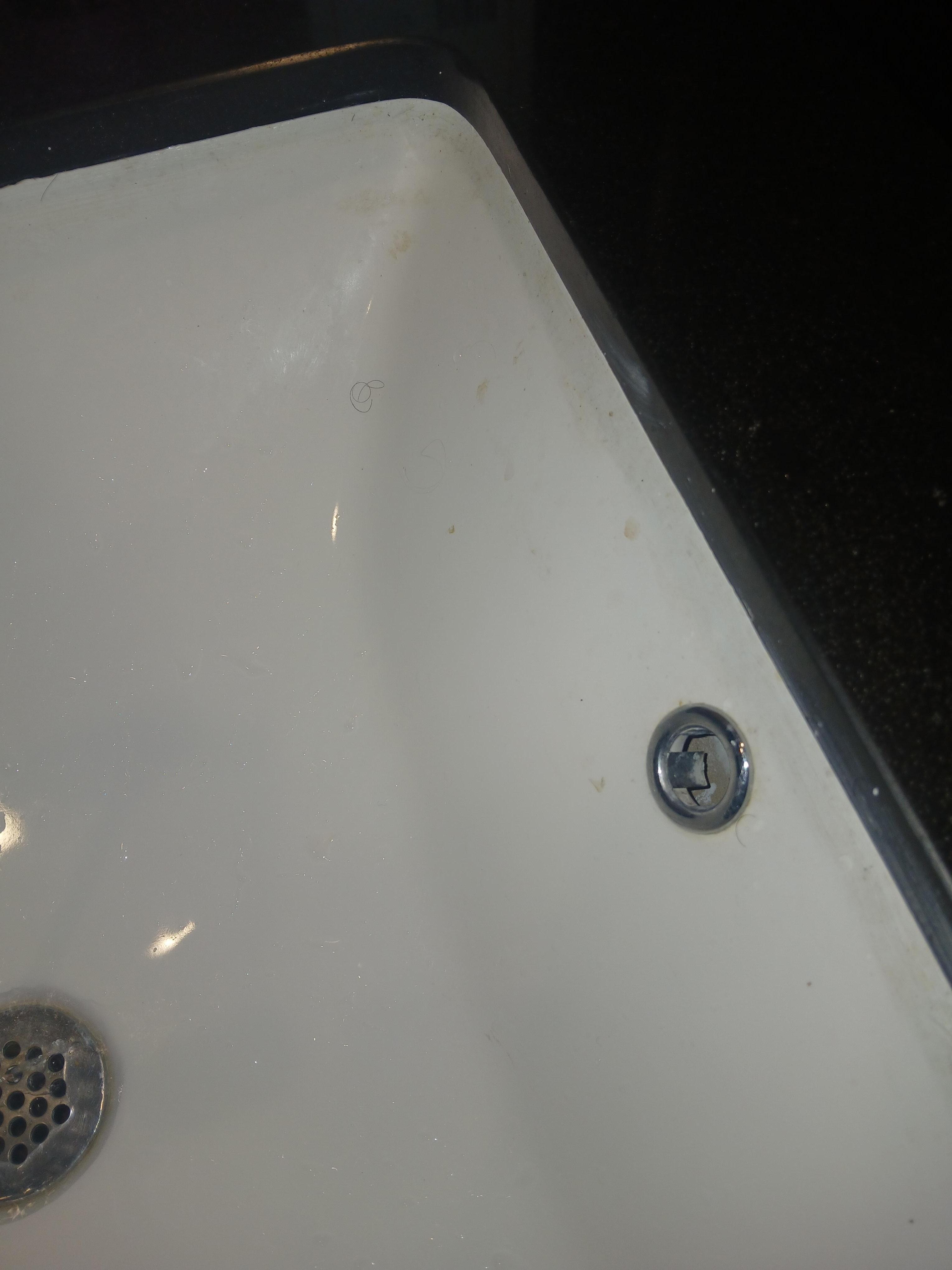 The sink was also quite dirty.