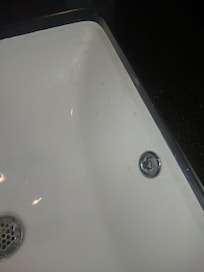 The sink was also quite dirty.