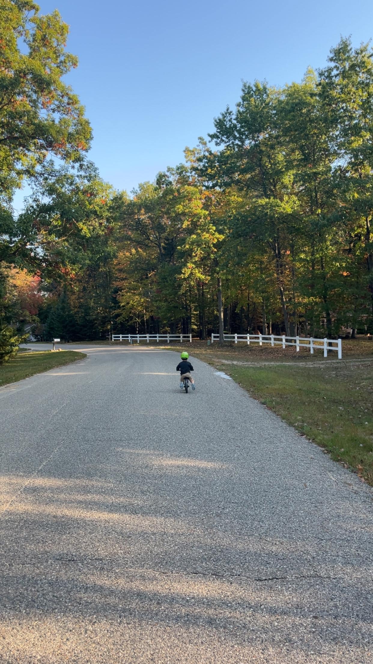 Quiet and peaceful morning walk/bike ride.