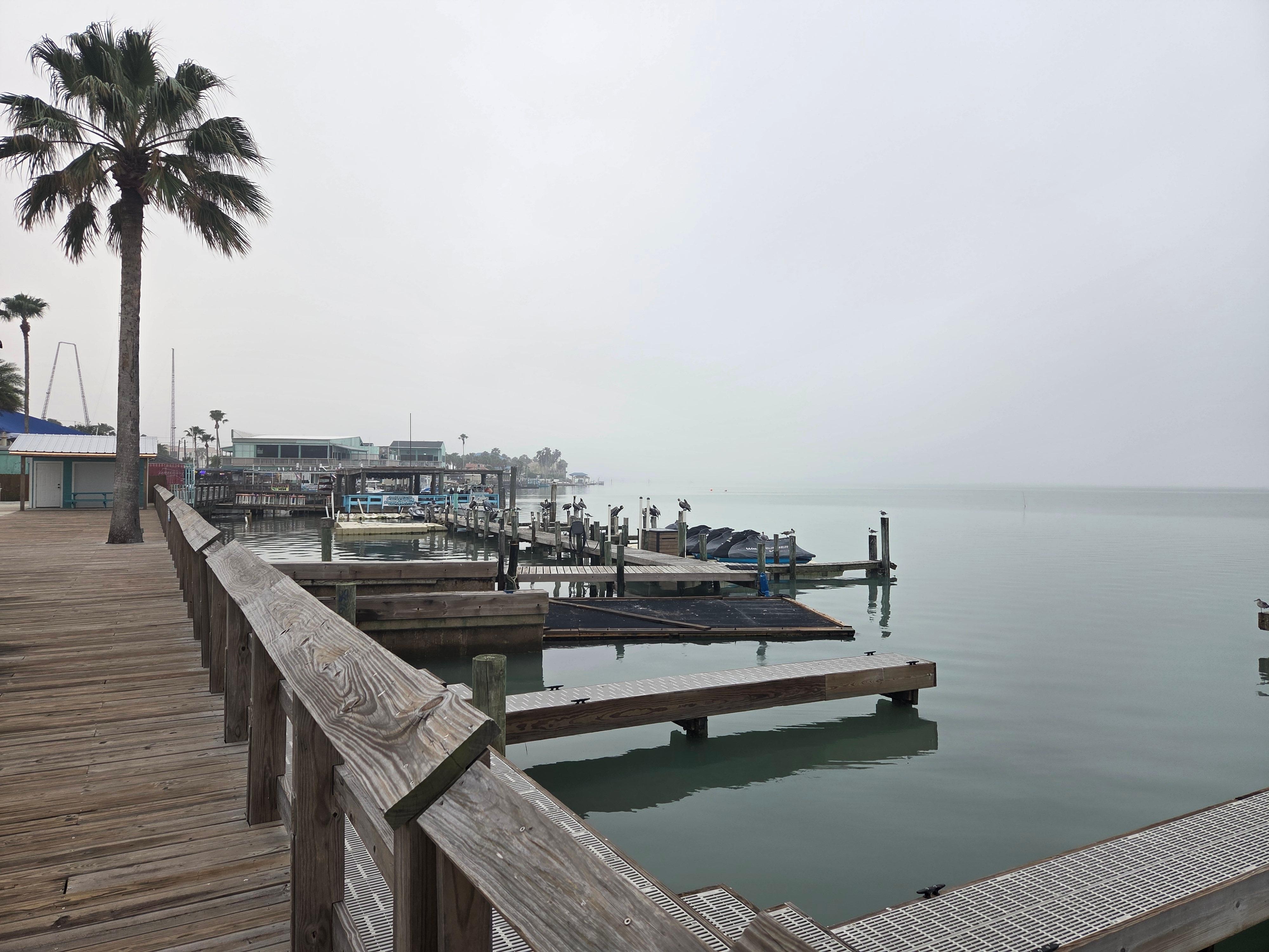 Down at pier on Laguna side. Saw dolphin one am