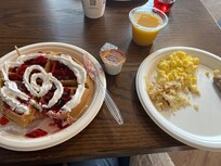 Excellent breakfast, a great variety and coffee available throughout the day.