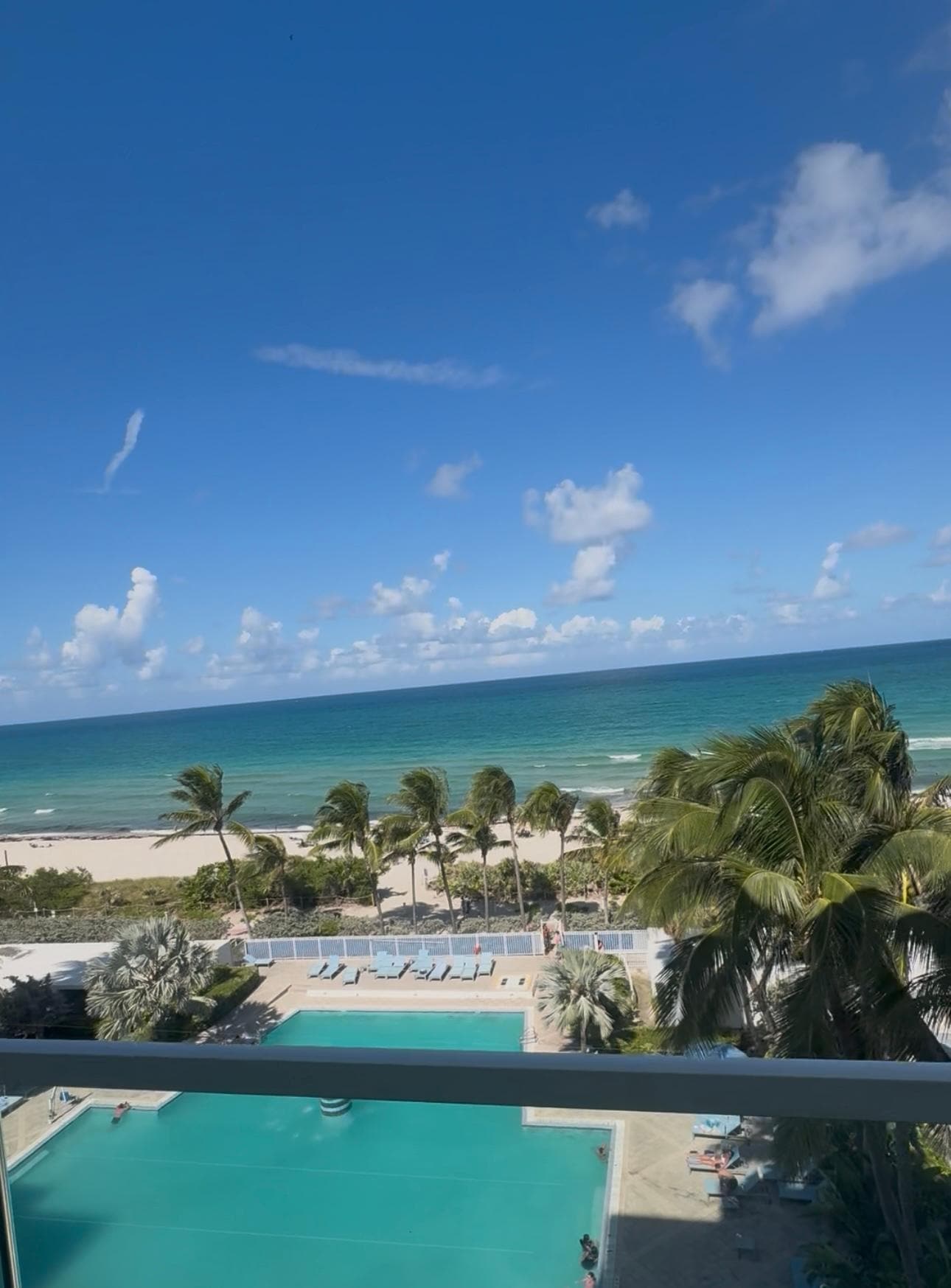 Balcony View of Pool and Ocean