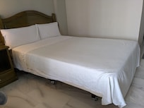Perfectly rectangular bed! Firm, if that's your taste