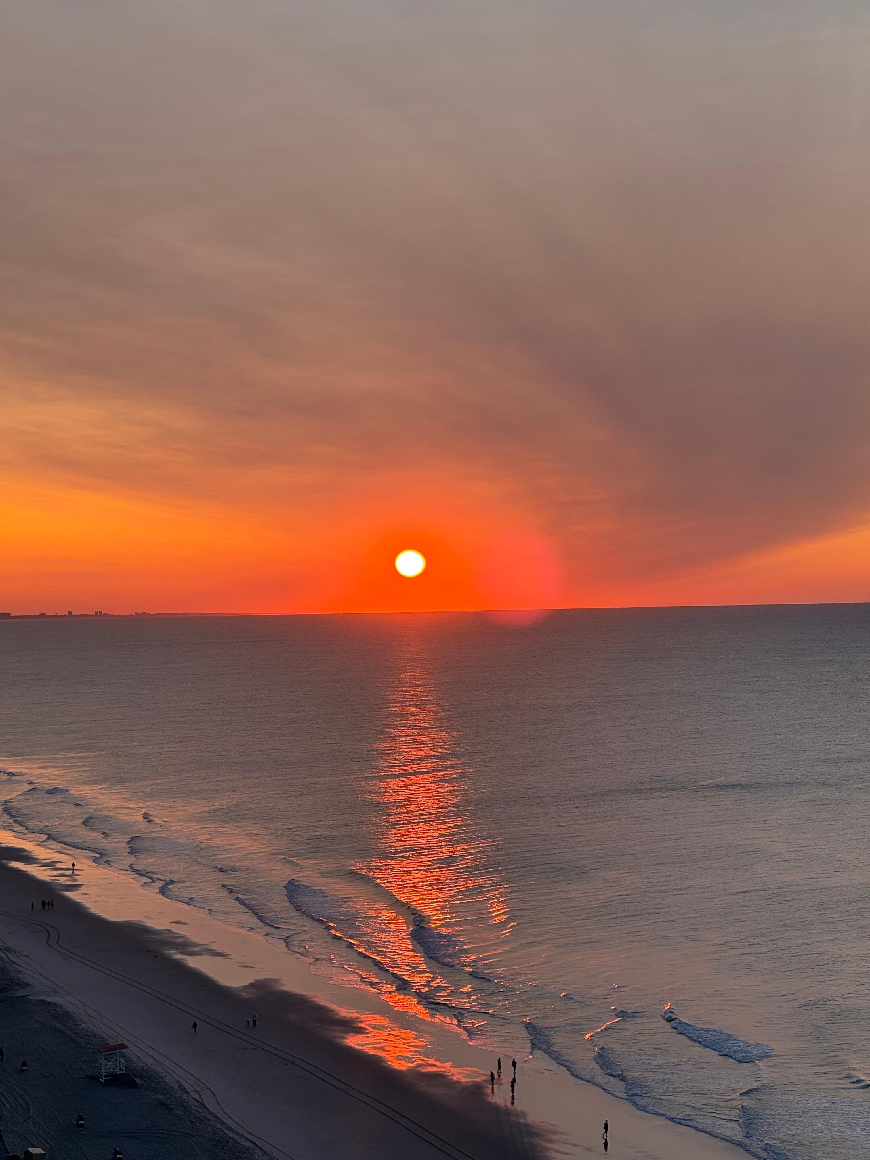 Myrtle Beach sunrise, view from balcony.