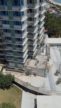 Very loud construction right outside on the balcony.