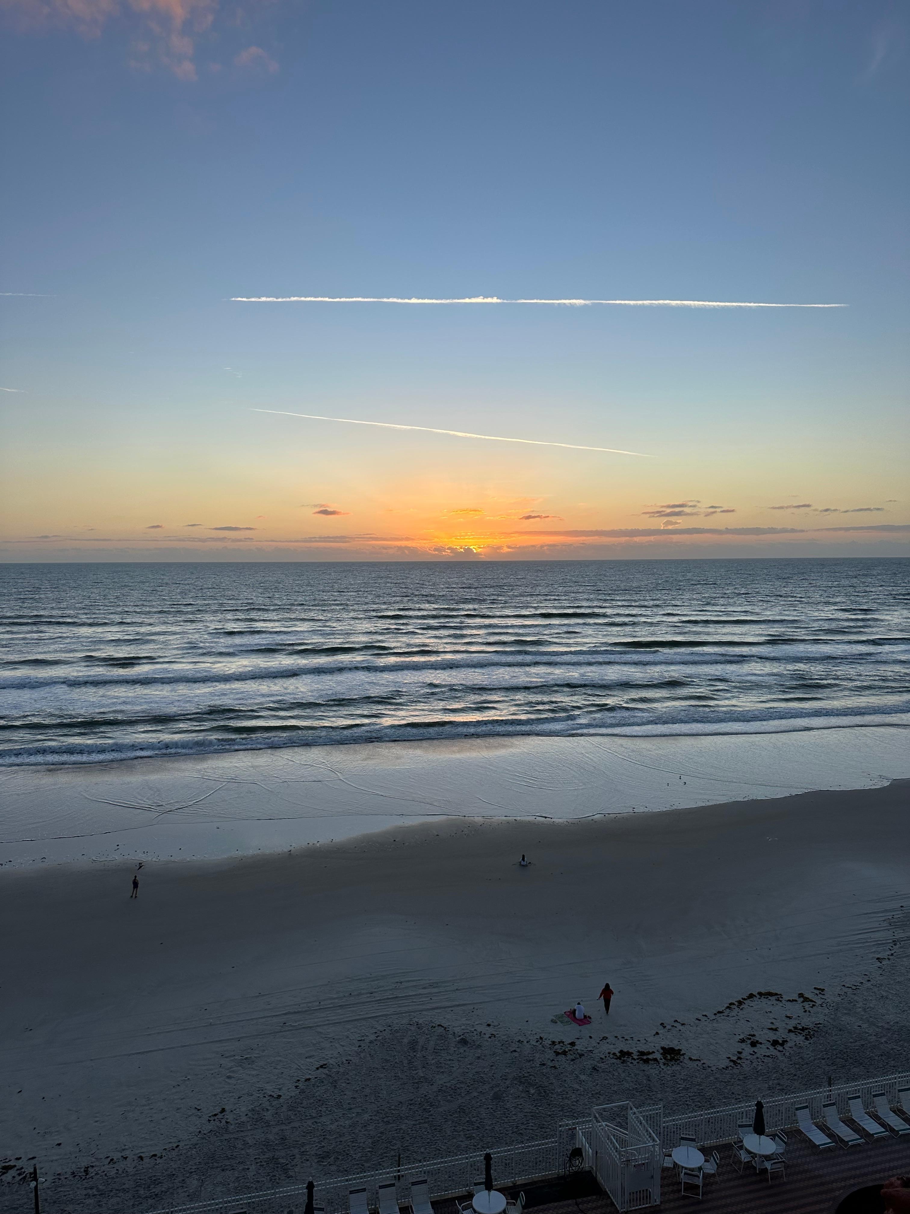 Sunrise from the balcony.