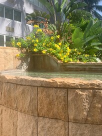 Outdoor hot tub.