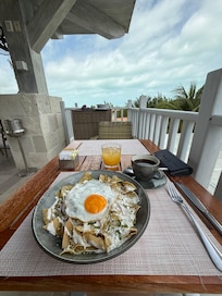 Superb breakfast at the restaurant