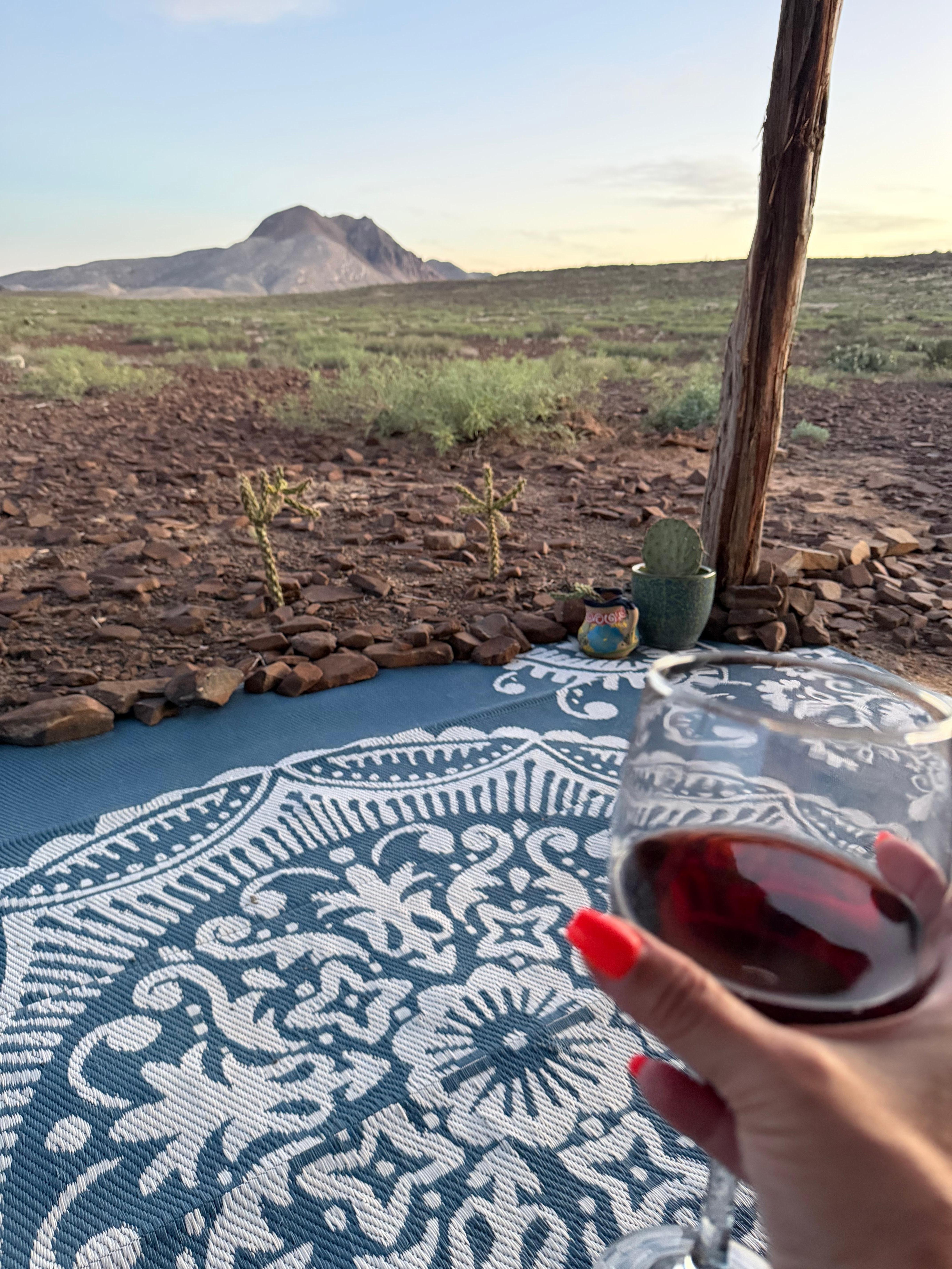 Our patio view in the evening. 