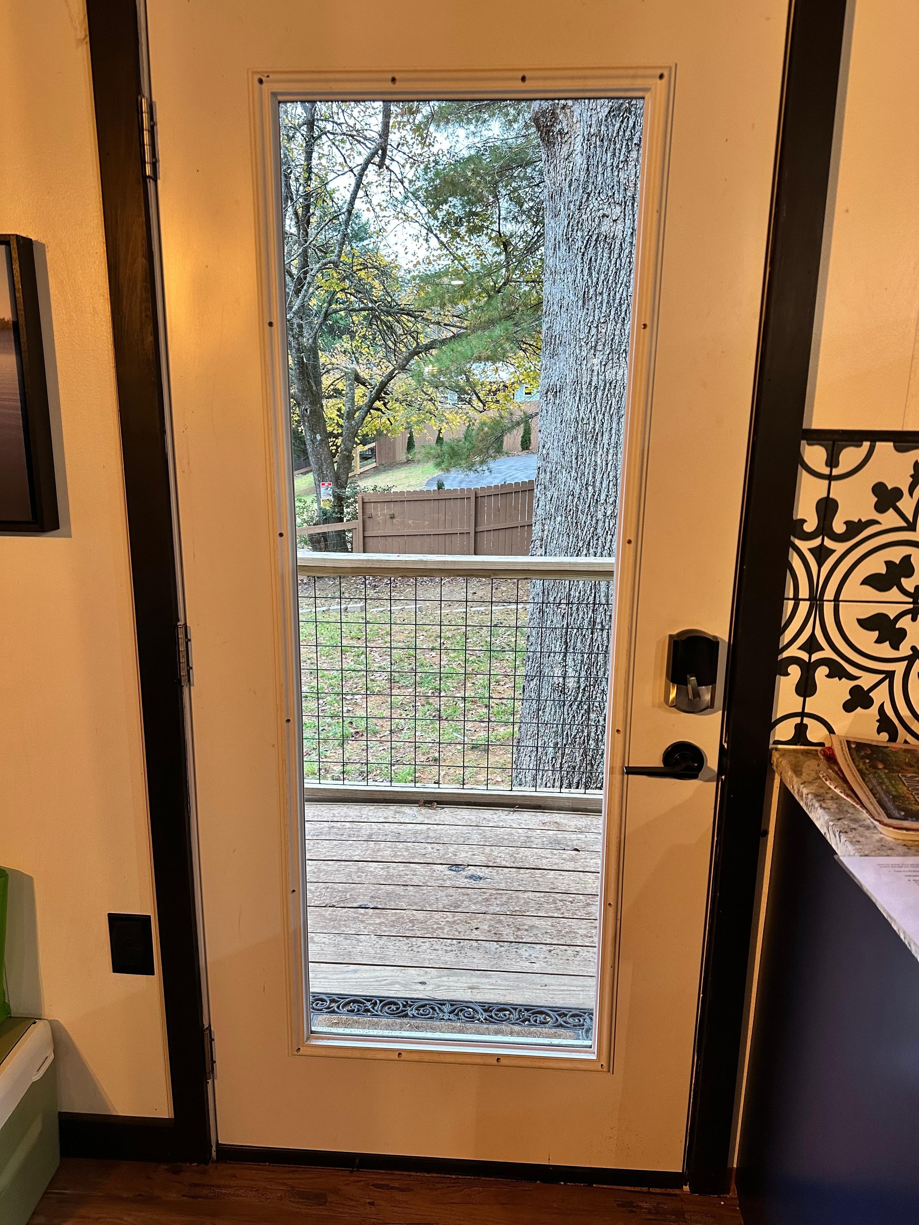 Entry door no covering 