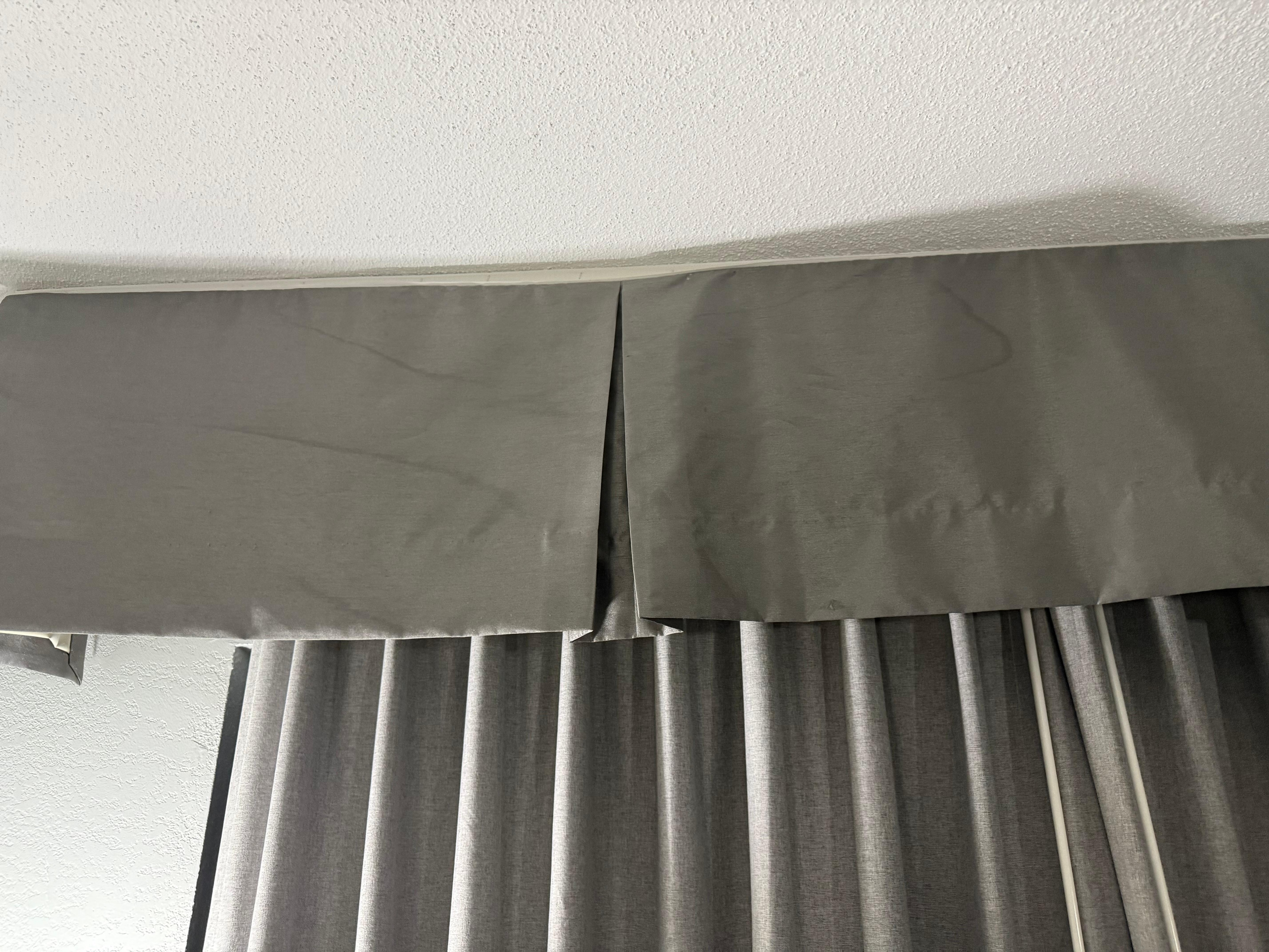 Water damaged curtains