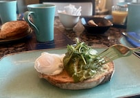 Sourdough with avocado & poached egg (breakfast option)