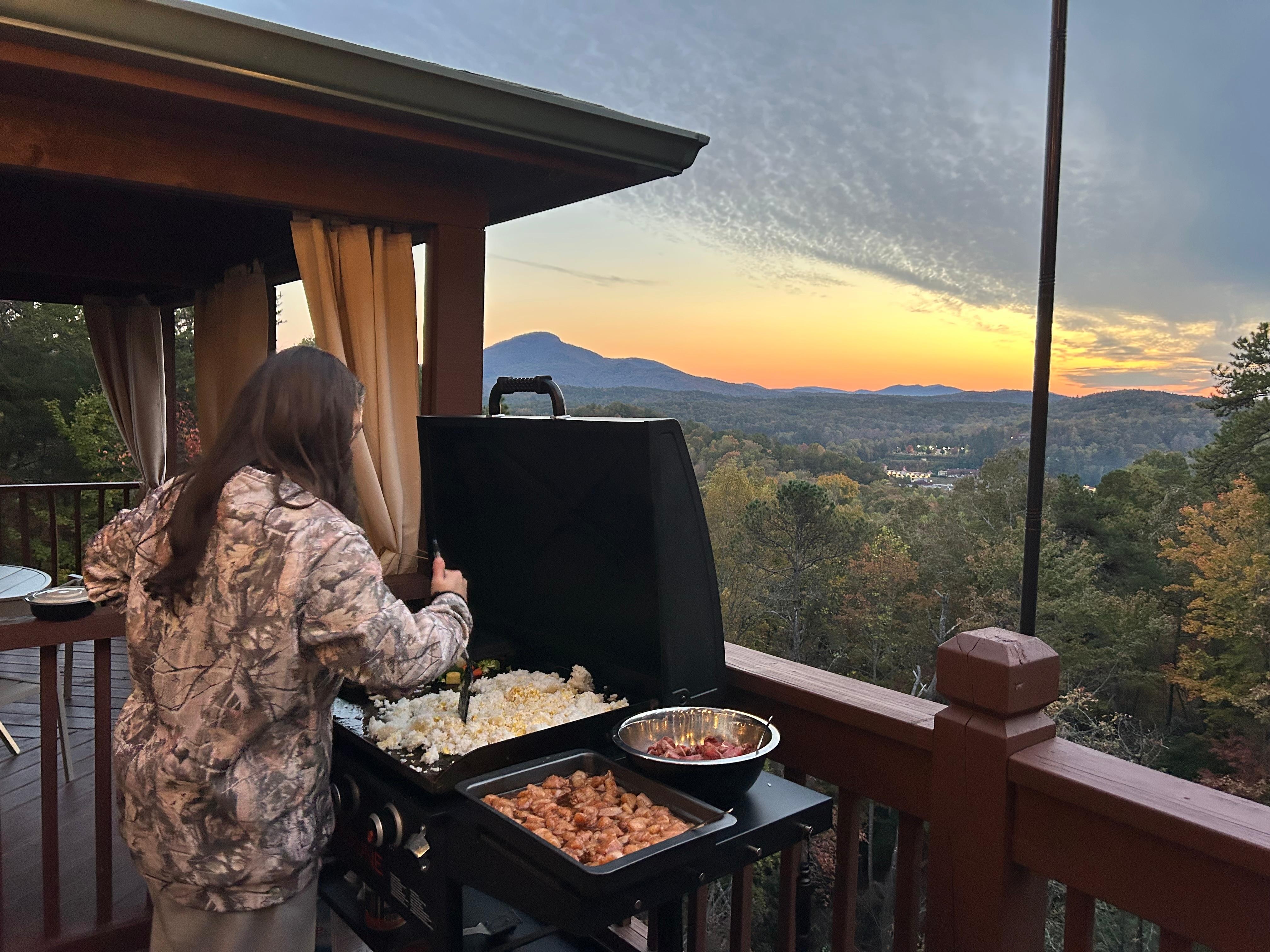 Hibachi with a beautiful view