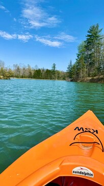 Kayaks are great but not the easiest to get into and out of! They do have a kayak ramp tho to help!