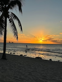 Beach just steps away