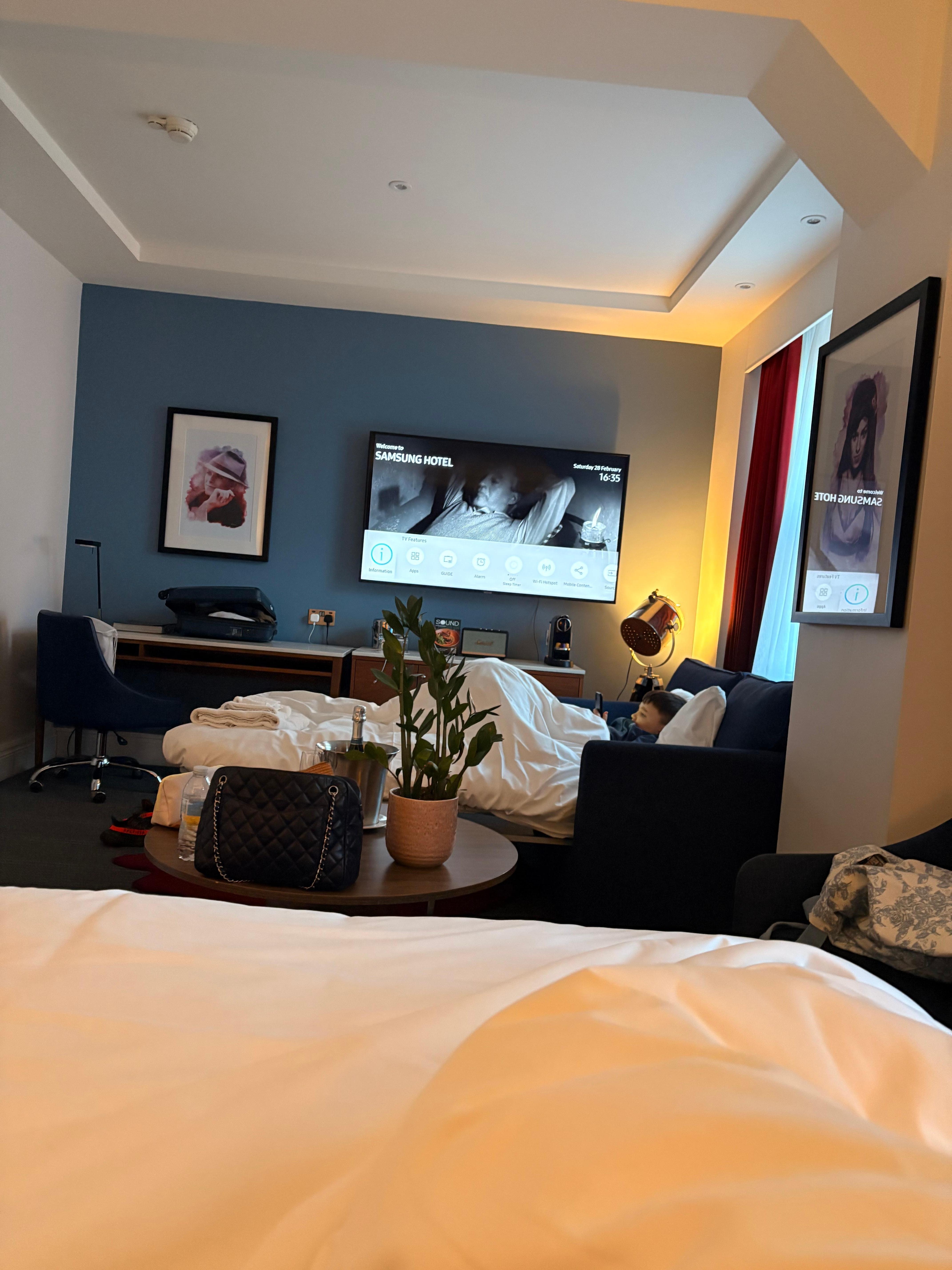 Chilling on the sofa bed